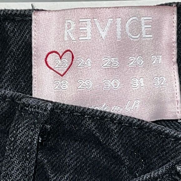 NWT REVICE LA Crossover 90’s Baby Joey Black Wash Jeans Sz Womens 23 - Picture 7 of 9